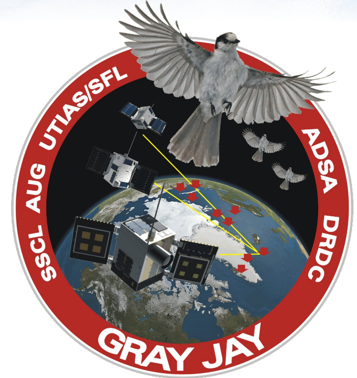 Gray Jay is a formation flying microsatellite constellation of three satellites developed by SFL for the Department of National Defence’s science and technology organization, Defence Research and Development Canada (DRDC), to support Arctic surveillance technology demonstration under the All-Domain Situational Awareness (ADSA) program. Gray Jay data are downlinked to C-CORE's ground stations in Inuvik and Happy Valley Goose Bay.